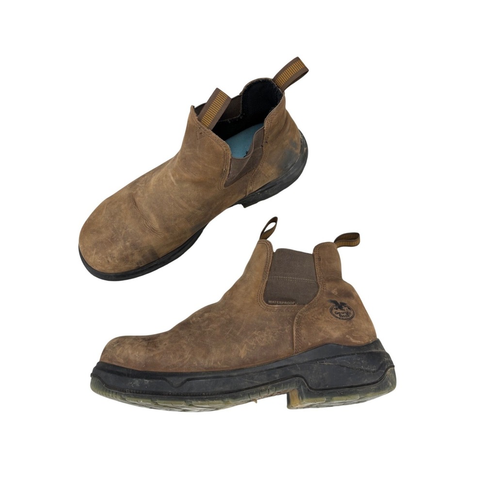 Georgia Boot LX Point Ultra CT Chelsea Work Boots Brown Leather Men's Size 13